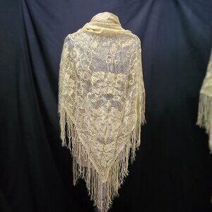 Vintage Golden Evening Shawl